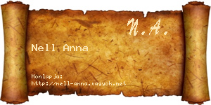 Nell Anna névjegykártya